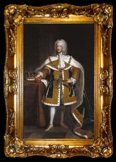 framed  Enoch Seeman Portrait of George II of Great Britain, ta009-2